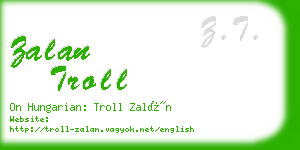 zalan troll business card